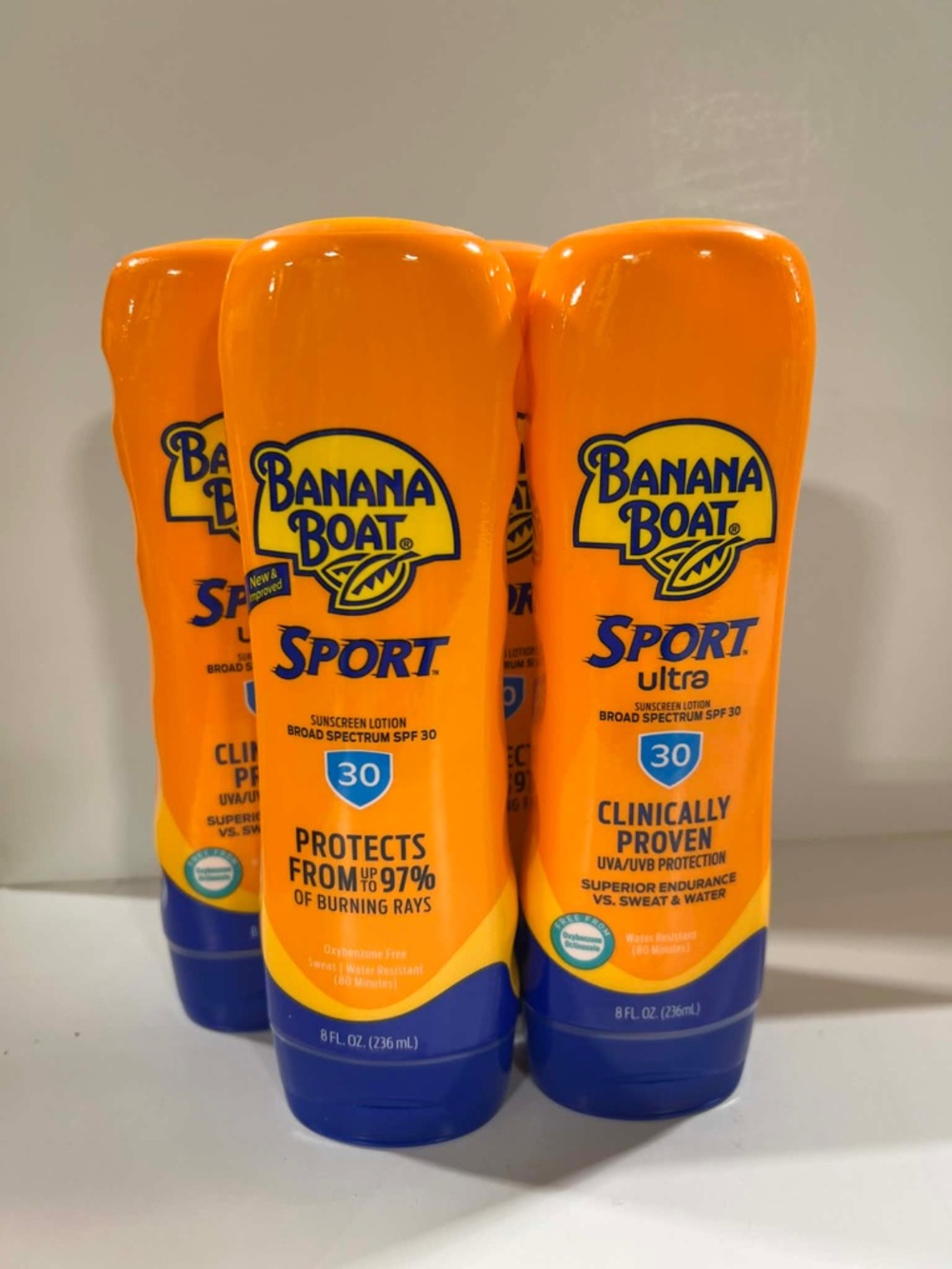 LOT OF 4 SPF 30 Banana Boat Ultra Sport Sunscreen Lotion